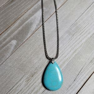 Vintage turquoise and silver necklace